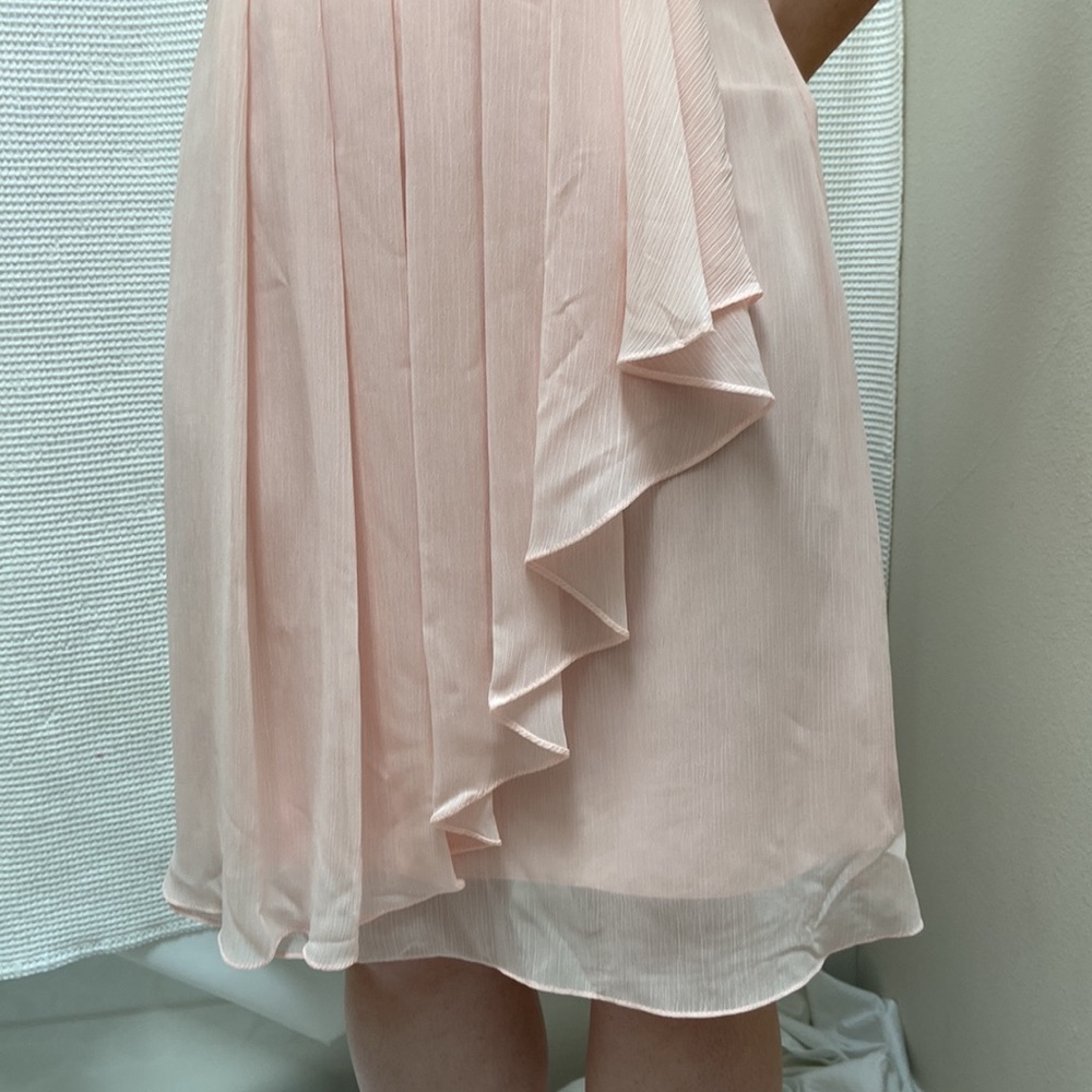 Womenās NWT Davidās Bridal pink āpetal coloredā strapless dress. Size 4. - Picture 6 of 16
